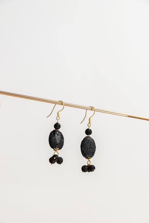 Lava stone earrings